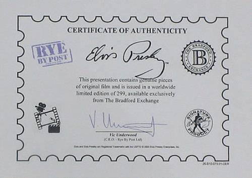 Elvis Presley Elvis Live US memorabilia (417572) FRAMED FILM